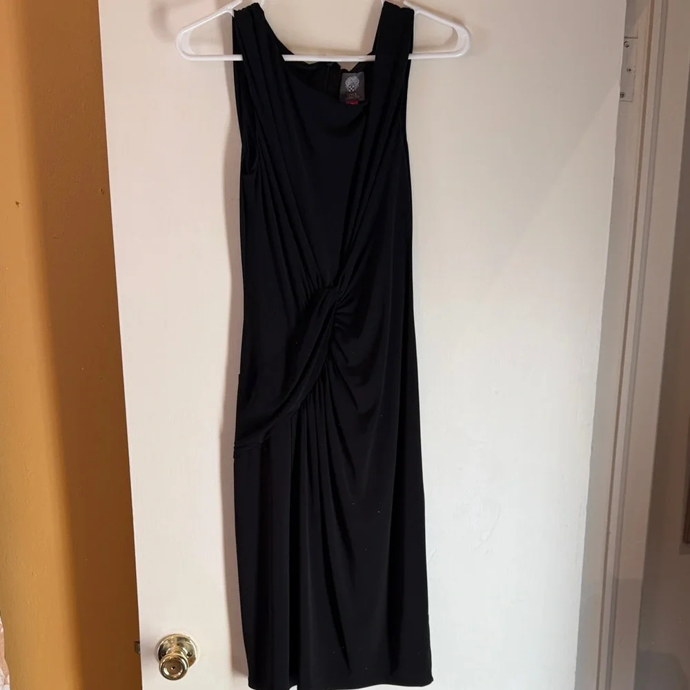 Vince Camuto Black Sleeveless Knot-Front Midi Dress - Picture 10 of 10